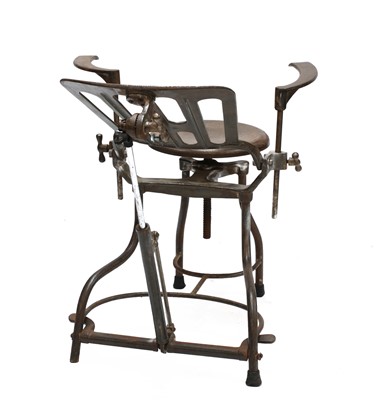 Lot 441 - A steel dentist's chair