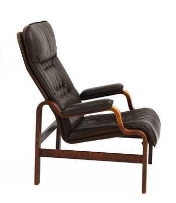 Lot 385 - A bentwood and leather armchair