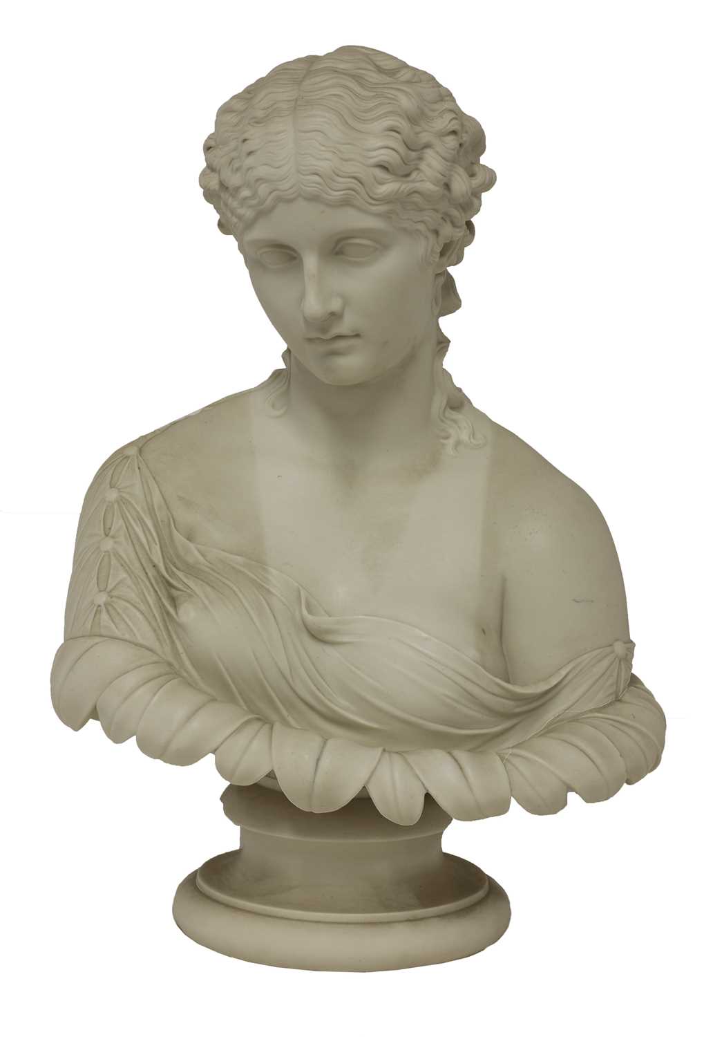 Lot 213 - Clytie, a Copeland Parian bust on a socle