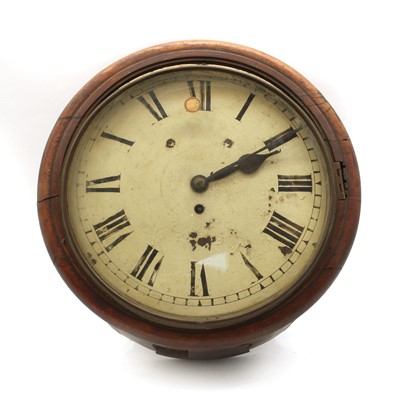 Lot 179 - A 19th century mahogany wall timepiece