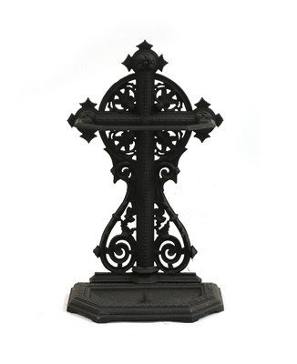 Lot 663 - A 19th century patent cast iron stick stand
