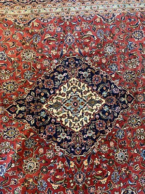 Lot 245 - A Persian Kashan carpet