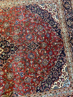 Lot 245 - A Persian Kashan carpet