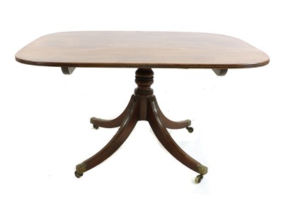 Lot 301A - A George III rectangular mahogany tilt top breakfast table