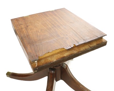 Lot 301 - A George III rectangular mahogany tilt top breakfast table