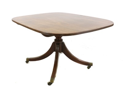 Lot 301 - A George III rectangular mahogany tilt top breakfast table