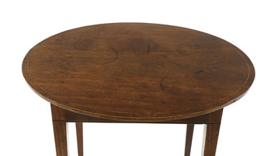 Lot 218 - A small 19th century oval mahogany occasional table