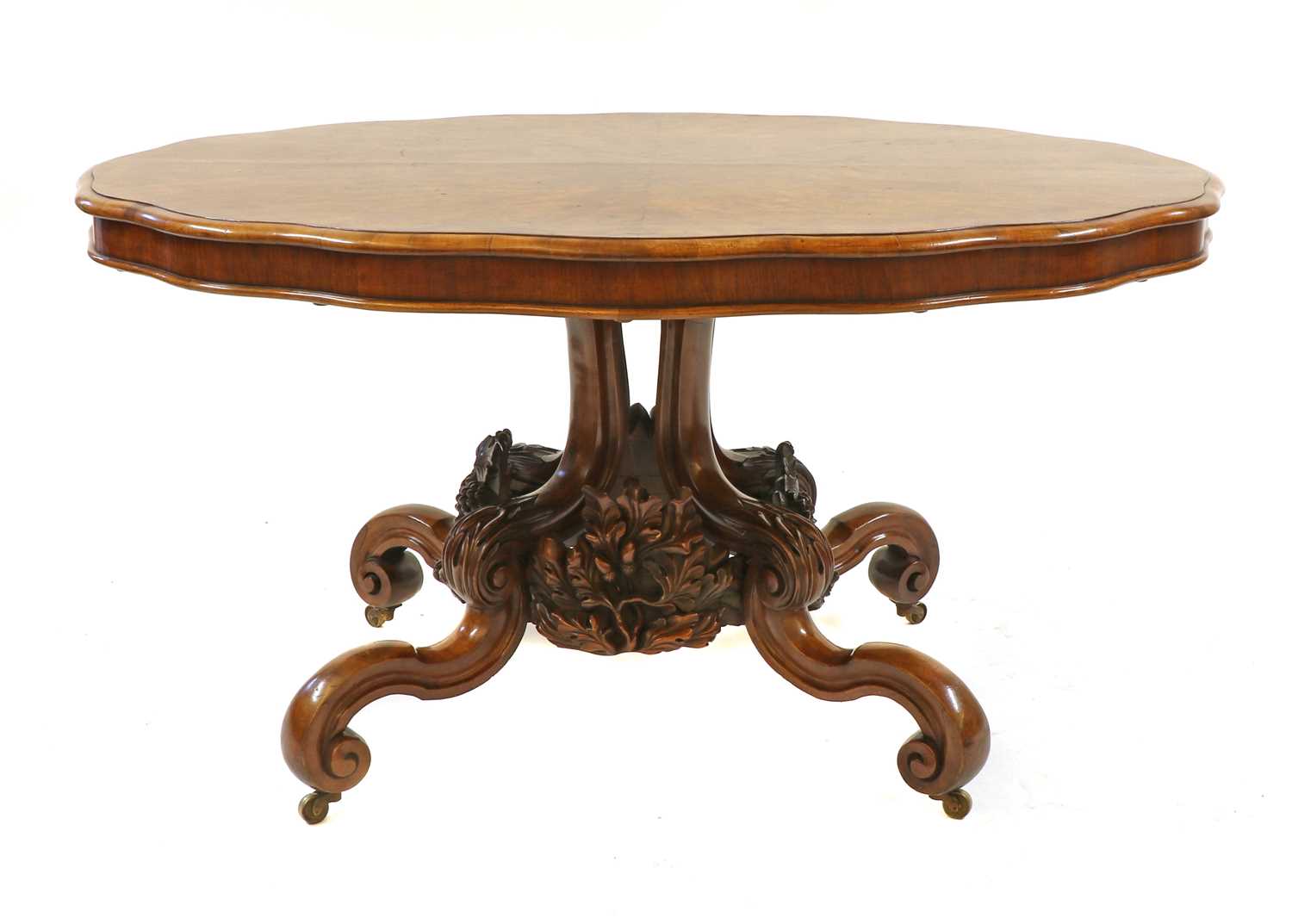 Lot 898 - A Victorian figured walnut loo or centre table