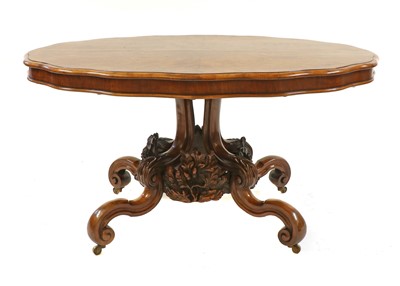 Lot 898 - A Victorian figured walnut loo or centre table