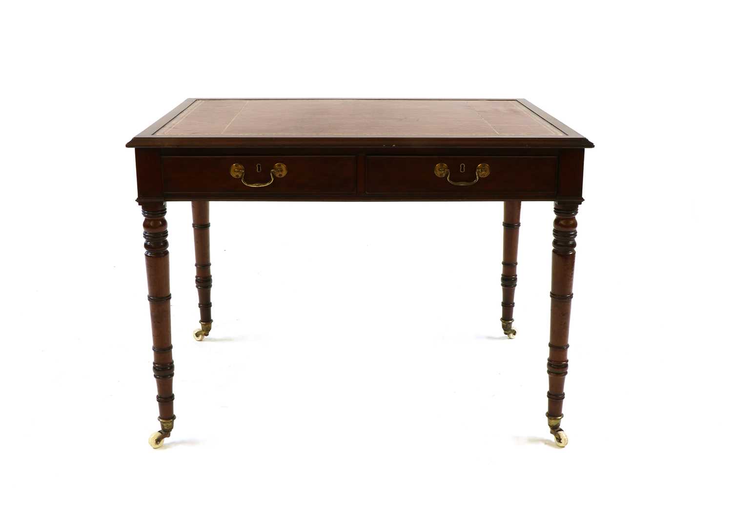 Lot 255 - A 19th century mahogany writing table
