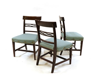 Lot 193 - A set of six George III mahogany dining chairs
