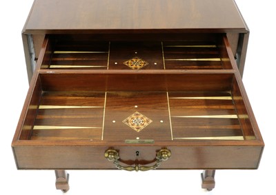 Lot 777 - A George III Chippendale period mahogany Pembroke games table