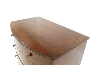 Lot 433 - A mahogany bow front chest