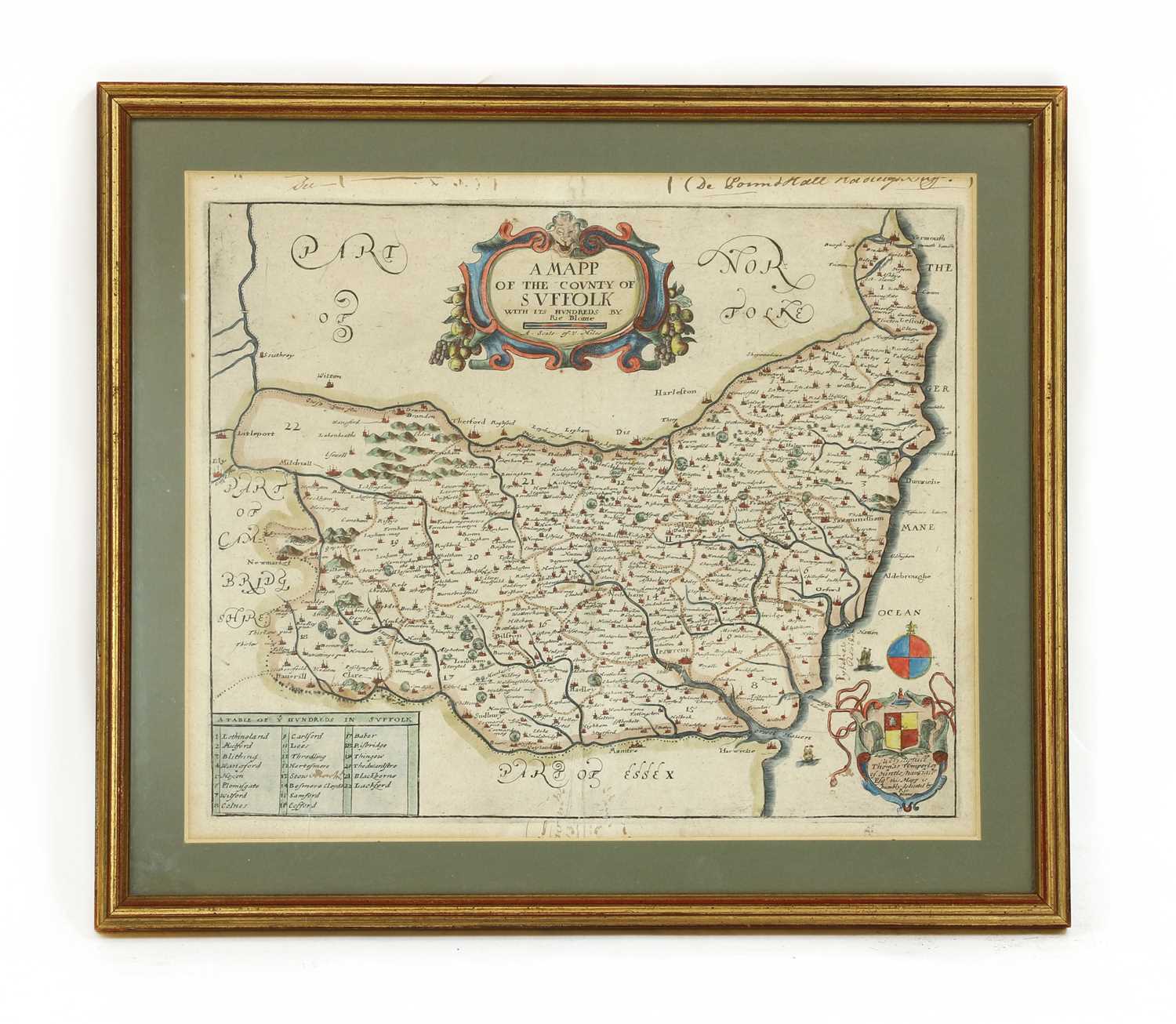 Lot 47 - MAP OF SUFFOLK by Richard Blome