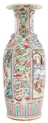 Lot 21 - A Chinese Canton enamelled famille rose vase