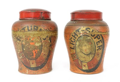 Lot 98 - A pair of pottery tobacco jars