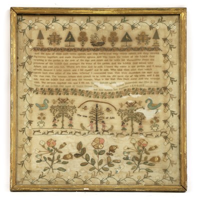 Lot 504 - A large early 19th century sampler