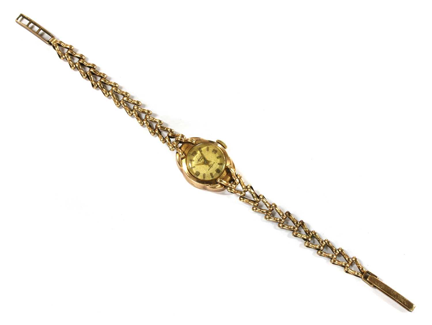 Lot 264 - A ladies' 9ct gold Accurist mechanical bracelet watch