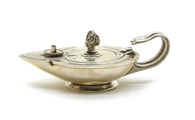 Lot 66 - A Victorian silver novelty table lighter