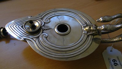 Lot 66 - A Victorian silver novelty table lighter