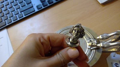 Lot 66 - A Victorian silver novelty table lighter