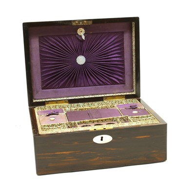Lot 278 - A Victorian coromandel work box