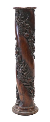 Lot 81 - A solid yew wood column