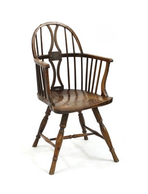 Lot 756 - An unusual ash and elm Windsor chair