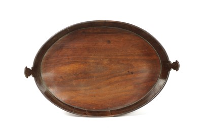 Lot 67 - A mahogany oval tray