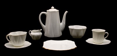Lot 199 - A Shelley white porcelain part tea set