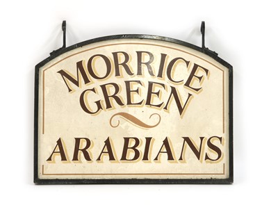 Lot 63 - Morice Green Arabians vintage sign and associated frame