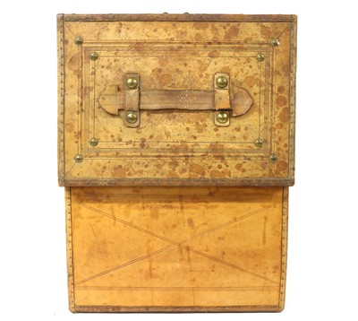 Lot 64 - A small leather trunk