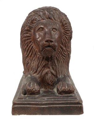 Lot 720 - A large Staffordshire salt-glazed pottery lion