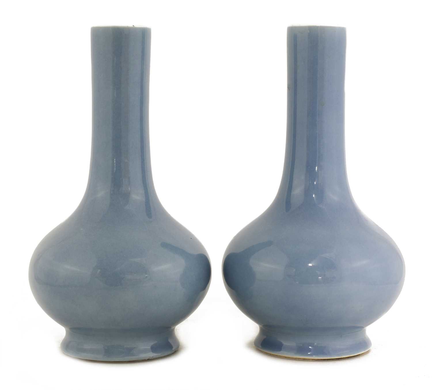 Lot 47 - A pair of Chinese bottle vases