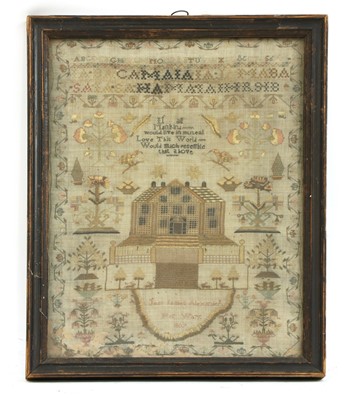 Lot 487 - An early 19th century sampler by Jess Isabell Alexander 1807