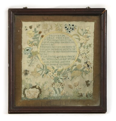 Lot 500 - A 19th century needlework panel