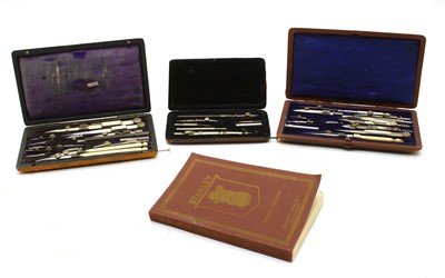 Lot 339 - A collection of drawing instrument sets