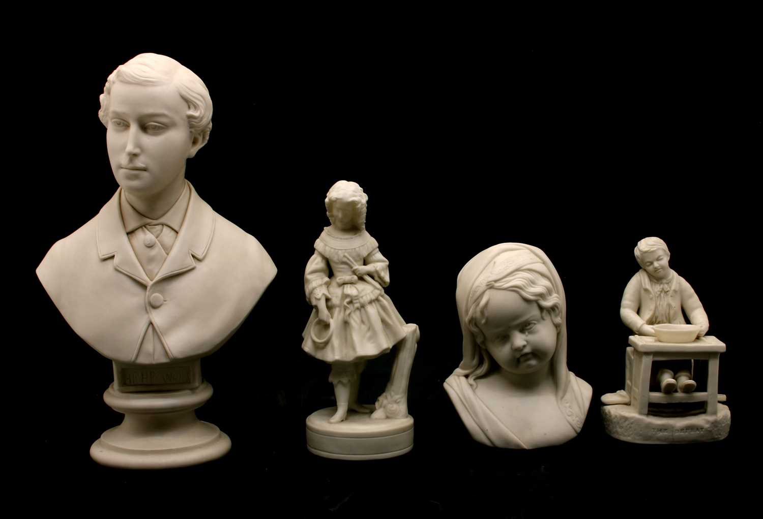 Lot 356 - A Coalport parian bust of HRHP Wales by John Roset & Co