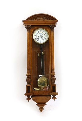 Lot 308 - A late 19th century 'Vienna regulator' clock