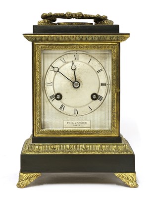 Lot 208 - A French gilt-bronze carriage clock
