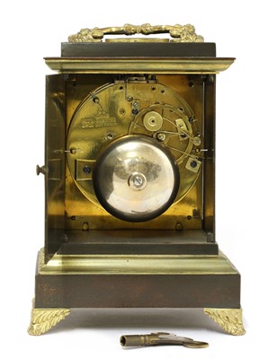 Lot 208 - A French gilt-bronze carriage clock