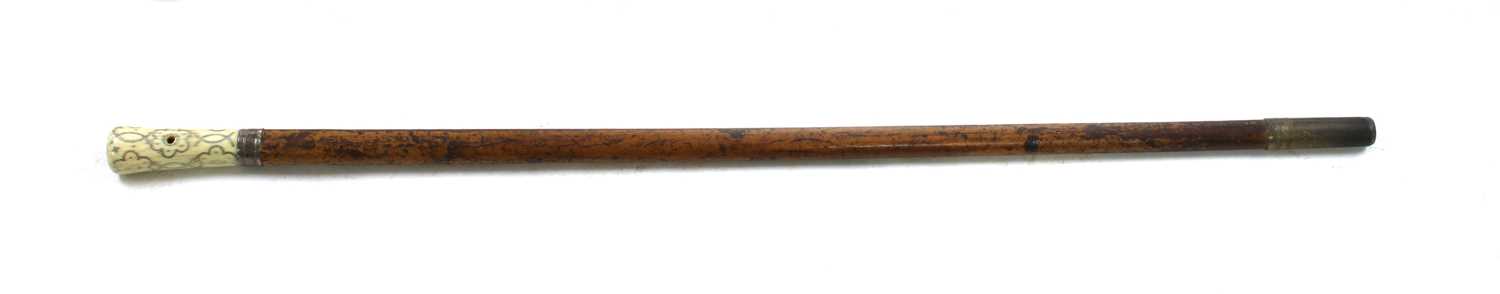 Lot 300 - A Georgian pique walking stick