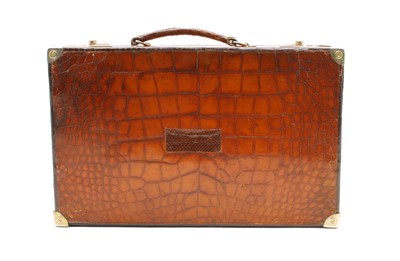 Lot 232 - A Vickery crocodile briefcase
