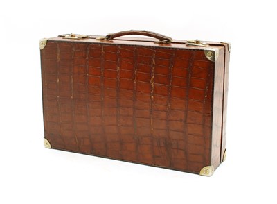Lot 232 - A Vickery crocodile briefcase