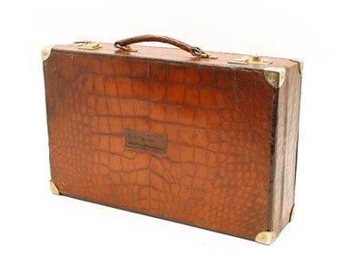 Lot 232 - A Vickery crocodile briefcase