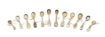Lot 110 - A collection of Georgian and later mustard spoons