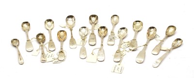 Lot 111 - A collection of Georgian and later mustard spoons