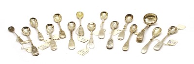 Lot 112 - A collection of Georgian and later mustard spoons