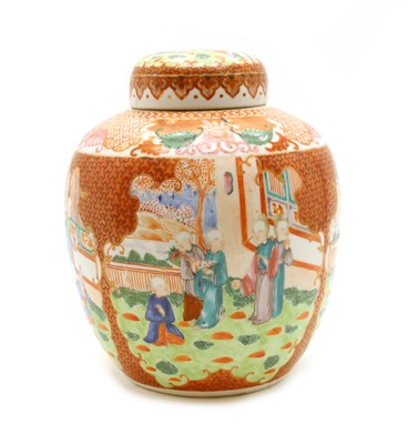 Lot 270 - A Qianlong porcelain ginger jar