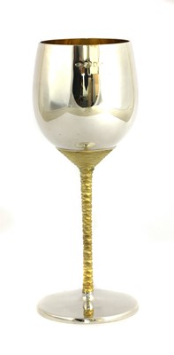 Lot 411 - A silver gilt wine goblet